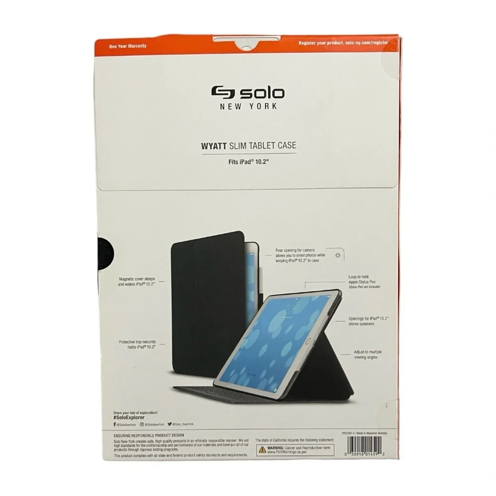 Solo New York Wyatt Slim iPad 10.2 inch Case New